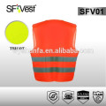 EN ISO 20471 CLASS 2 reflective safety vest ,100% polyester tricot with high visibility reflective tape